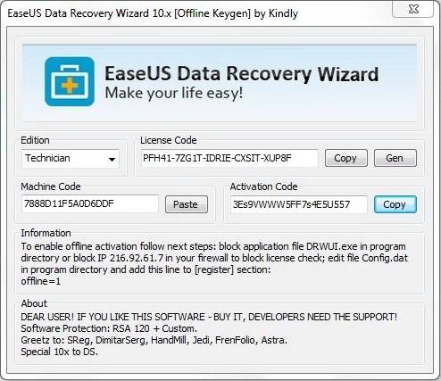 key easeus data recovery wizard